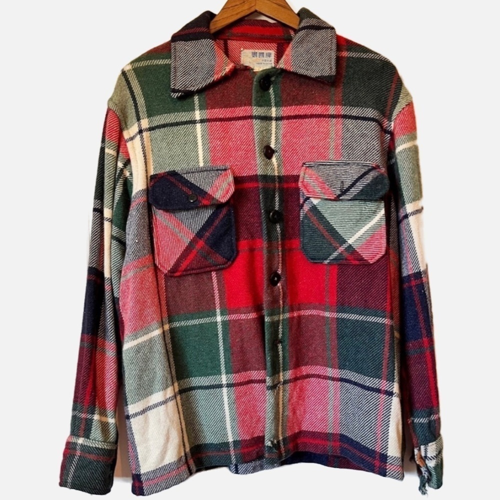 Vintage Cockatoo Wool Plaid Jacket. Size Large.